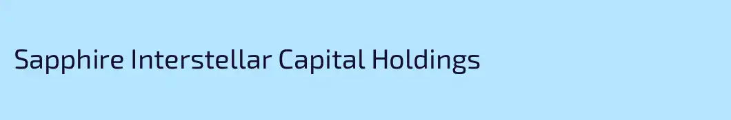 Sapphire Interstellar Capital Holdings